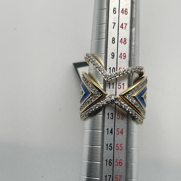 NWT nOir Gold Toned Evil Eye Stackable Rings Size 6 - Picture 4 of 8